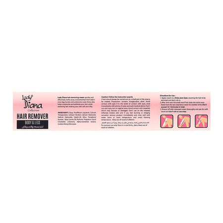 Lady Diana Vitamin E & Rose Oil Normal Skin Hair Removal Cream, For Normal Skin, 100g - Image 2