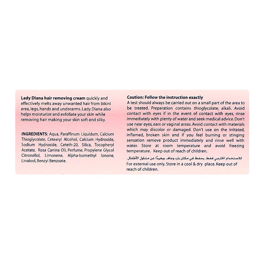 Lady Diana Vitamin E & Rose Oil Normal Skin Hair Removal Cream, For Normal Skin, 100g - Image 4