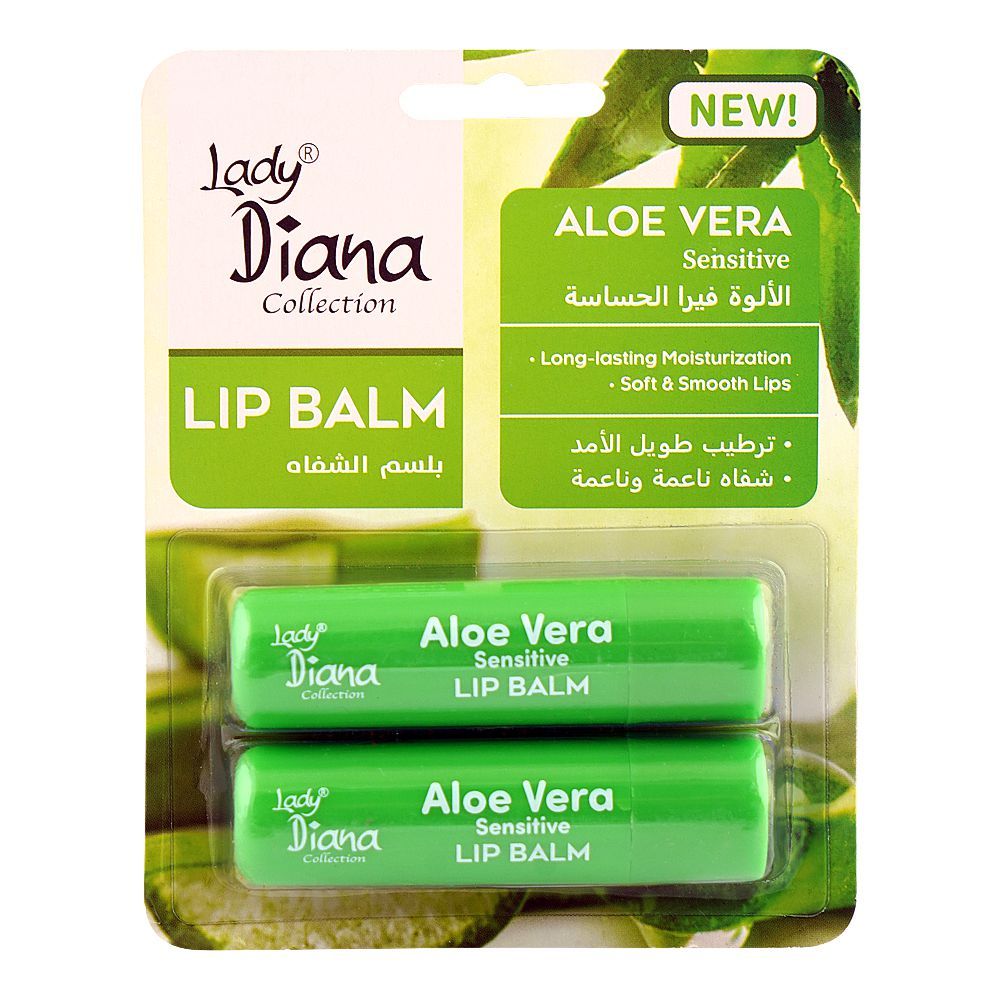 Lady Diana Aloe Vera Sensitive Lip Balm, Shea Butter, 4.5g - Main Image