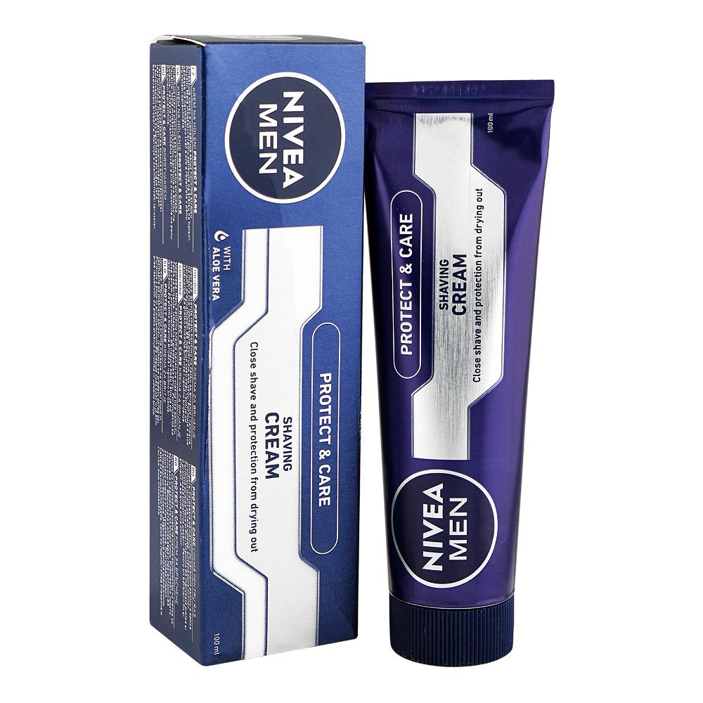 Nivea Men Protect & Care Aloe Vera Shaving Cream, 100ml - Main Image
