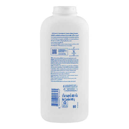 Johnson's Classic Corn Starch Baby Powder, 400g, Thai - Image 2