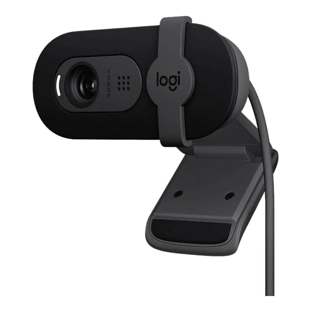 Logitech Full HD 1080p Webcam, 2MP, 30fps, Grey, BRIO 100, 960-001587 - Main Image