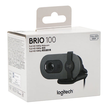 Logitech Full HD 1080p Webcam, 2MP, 30fps, Grey, BRIO 100, 960-001587 - Image 5
