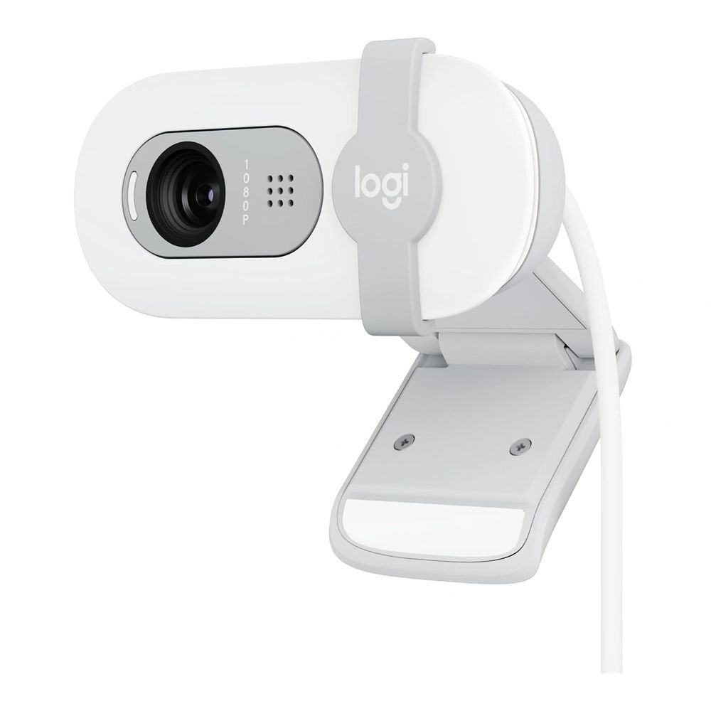 Logitech Full HD 1080p Webcam, 2MP, 30fps, White, BRIO 100, 960-001618 - Main Image