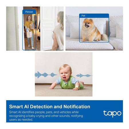 TP-LINK AI Home Wi-Fi Security Camera, 2K 4MP QHD Resolution, Dual-IR System, Tapo C125 - Image 5