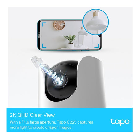 TP-LINK Pan Tilt AI Home Wi-Fi Security Camera, 2K QHD 4MP Resolution, Night Vision, Motion Detection, Tapo C225 - Image 2