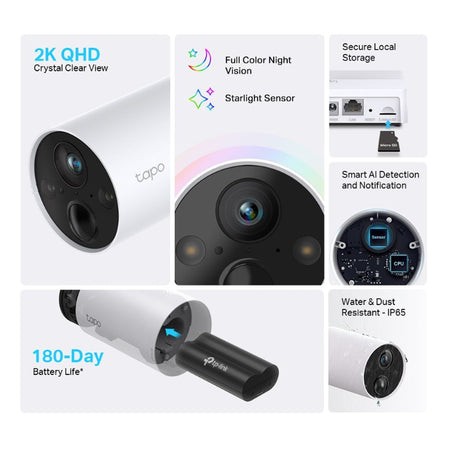 TP-LINK Smart Wire Free Security Camera System Tapo C420S2 - Image 2