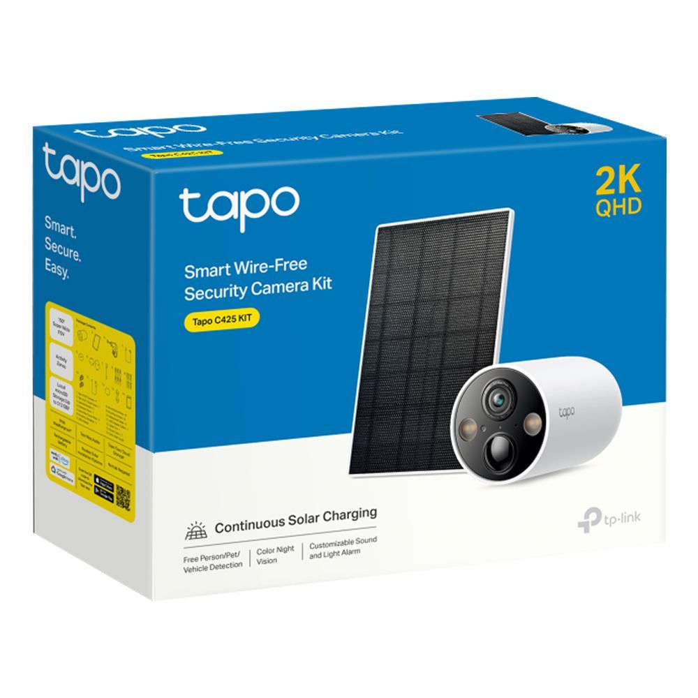 TP-LINK Smart Wire Free Security Camera With Solar Panel, 2K QHD Resolution, Night Vision, IP66 Weatherproof, Tapo C425 KIT - Image 8
