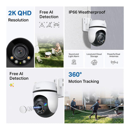 TP-LINK Outdoor Pan Tilt Wi-Fi Security Camera Tapo C520WS - Image 3