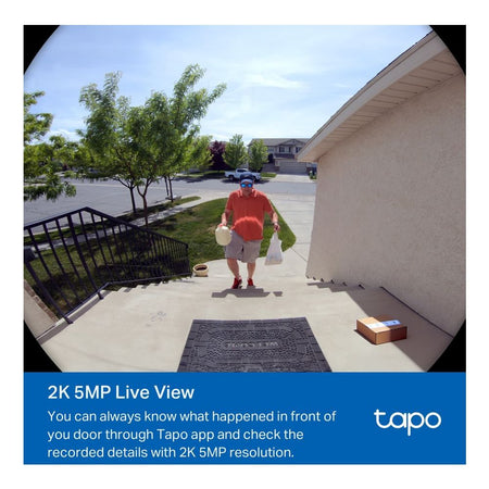 TP-LINK Tapo Video Doorbell Camera, 2K 5MP Resolution, Night Vision, Tapo D235 - Image 4