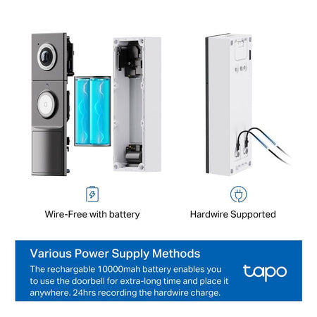 TP-LINK Tapo Video Doorbell Camera, 2K 5MP Resolution, Night Vision, Tapo D235 - Image 5