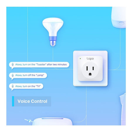 TP-LINK Mini Smart Wi-Fi Socket, Voice Control, 1200W, Tapo P100, 1-Pack - Image 6
