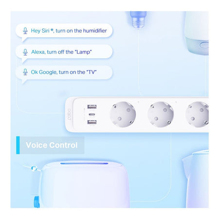 TP-LINK Smart Wi-Fi Power Strip, 3 X Smart Outlets + 2 X USB-A Port + 1 X USB-C, 2300W, 18W Fast Charging, Tapo P300 - Image 6