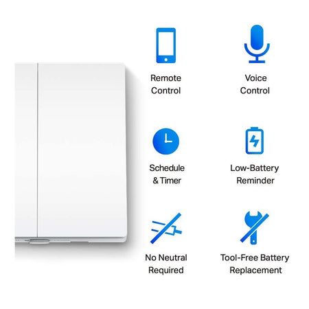 TP-LINK Smart Light Switch, 2-Gang 1-Way, Tapo S220 - Image 2