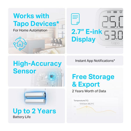 TP-LINK Smart Temperature & Humidity Monitor, Tapo T315 - Image 2