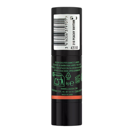 Rimmel Cheek & Lipstick, 210 Peachy Rhythm, 6g - Image 2