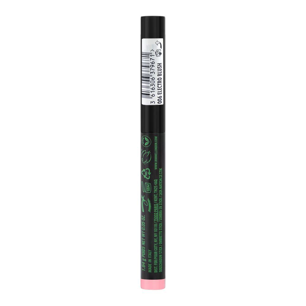 Rimmel Volume Shadow Stick, 006 Electro Blush, 1.64g - Image 2