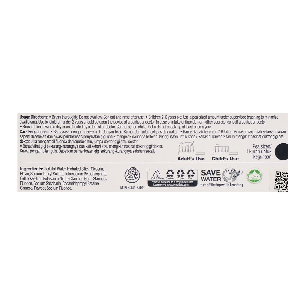 Colgate Total Active Prevention Charcoal Clean Toothpaste, 110ml - Image 3