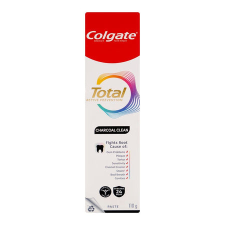 Colgate Total Active Prevention Charcoal Clean Toothpaste, 110ml - Image 5