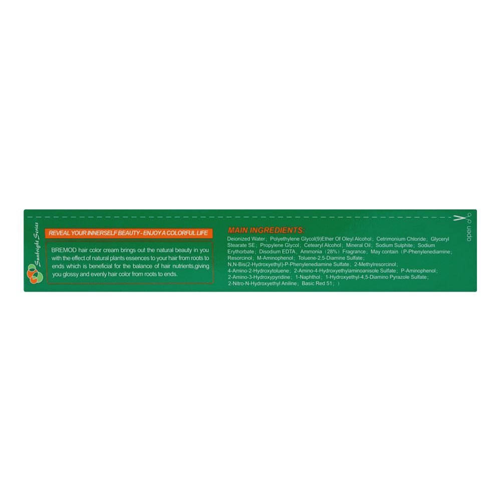 Bremod Hair Color Cream, 7/7 Medium Green Blond, 100ml - Image 4