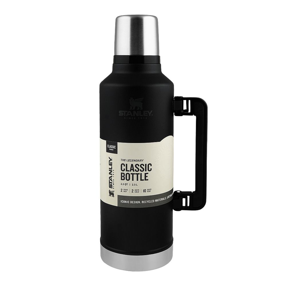 Stanley Classic Series The Legendary Classic Stainless Steel Bottle, Matte Black Pebbles, 2.3 Liters, BPA Free, 10-07935-045 - Main Image