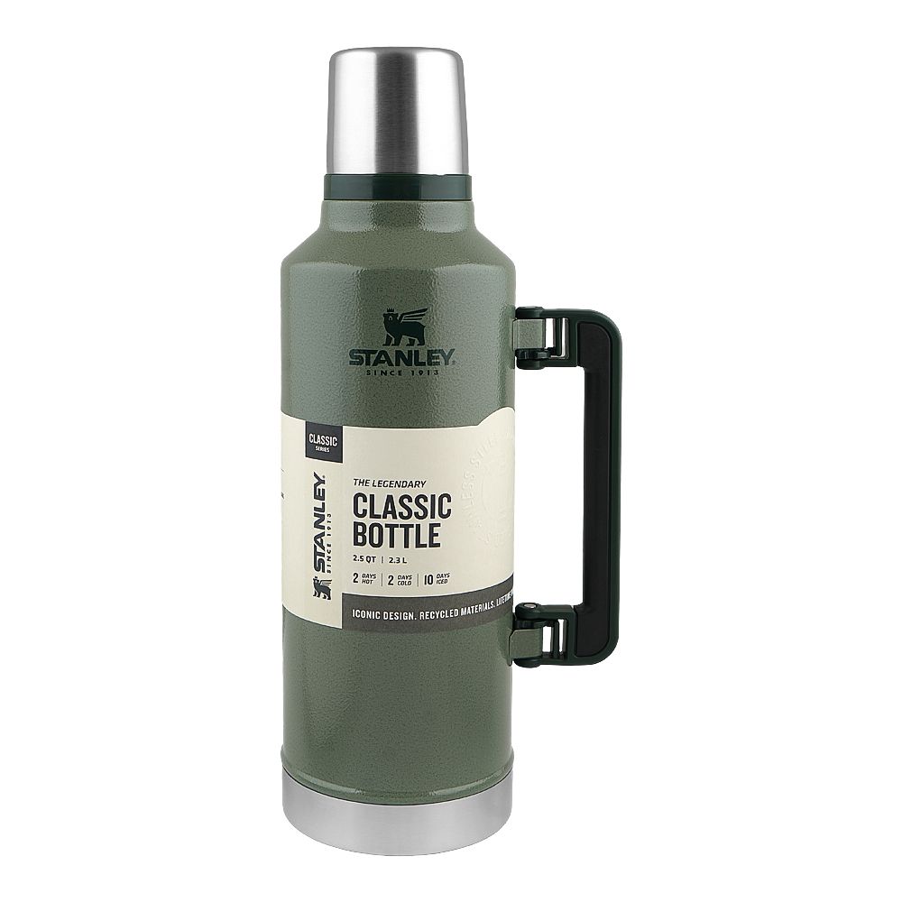 Stanley Classic Series The Legendary Classic Stainless Steel Bottle, Hammertone Green, 2.3 Liter, BPA Free, 10-07935-044 - Main Image