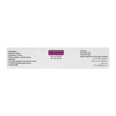 Crystolite Pharmaceuticals Tazret Cream, 15g - Image 2