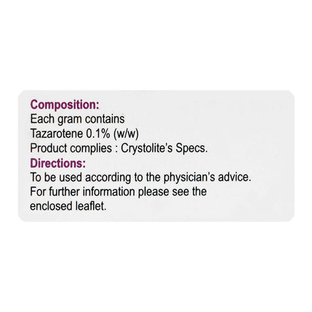 Crystolite Pharmaceuticals Tazret Cream, 15g - Image 4