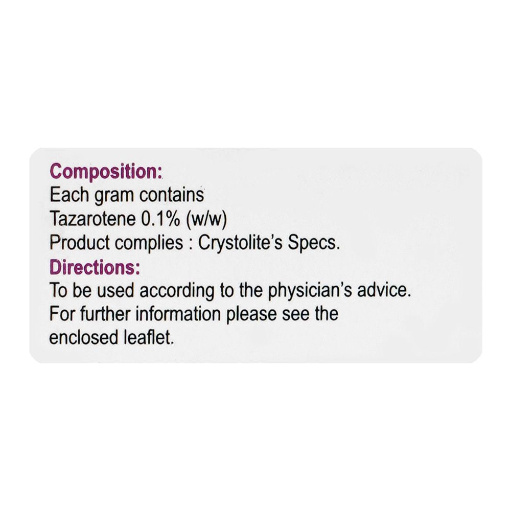 Crystolite Pharmaceuticals Tazret Cream, 15g - Image 4