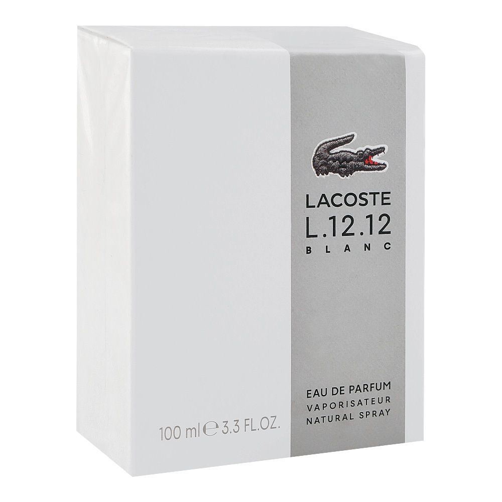 Lacoste L.12.12 Blanc, Eau De Parfum, For Men, 100ml - Image 2