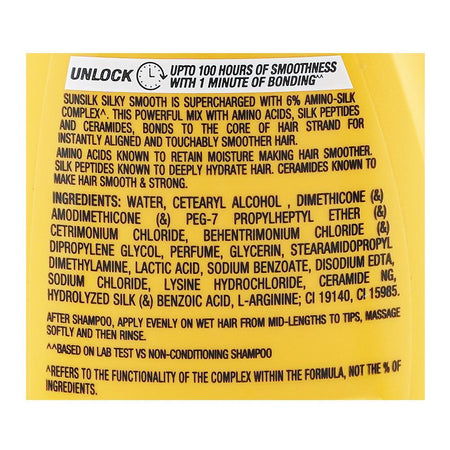 Sunsilk Silky Smooth Amino-Silk Complex 6% Conditioner, Ceramides, Amino Acid, 180ml - Image 4