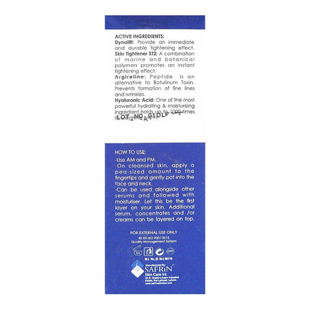 Safrin Skin Care Oxido-Lift Instant Skin Lift Anti-Wrinkle Serum, Paraben Free, Hyaluronic Acid, For All Types Of Skin, 15ml - Image 3