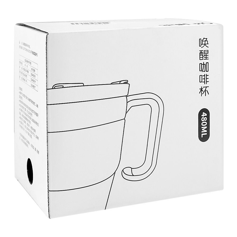 AJF Korean Insulated Stainless-Steel Coffee Mug With Straw, 460ml, Off White - Image 4