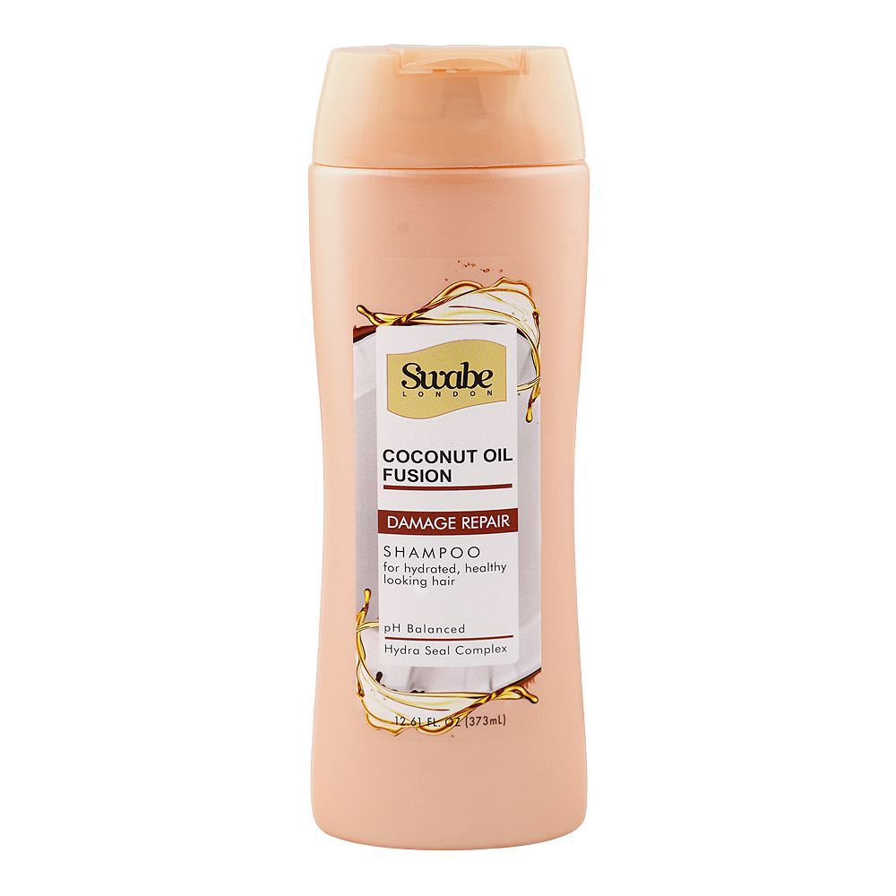Swabe London Coconut Oil Fusion Damage Repair Shampoo, For Healthy Looking Hair, 373ml - Main Image
