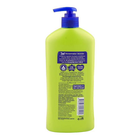 Swabe London Watermelon Wonder 3-In-1 Shampoo + Conditioner + Body Wash, Paraben & Tear Free, 550ml - Image 2