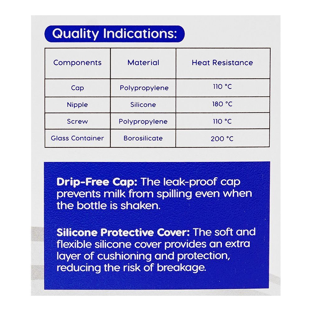 Shield Baby Glass Feeder With Silicone Protector, For 0+ Months, BPA Free, 60ml - Image 4