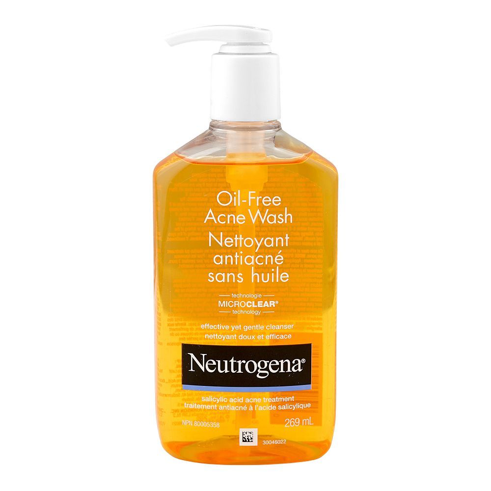Neutrogena Oil-Free Micro Clear Acne Face Wash, Salicylic Acid, For Acne Prone Skin, 269ml - Main Image