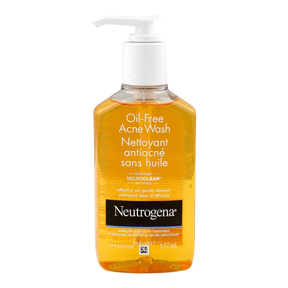 Neutrogena Oil-Free Micro Clear Acne Face Wash, Salicylic Acid, For Acne Prone Skin, 177ml - Main Image