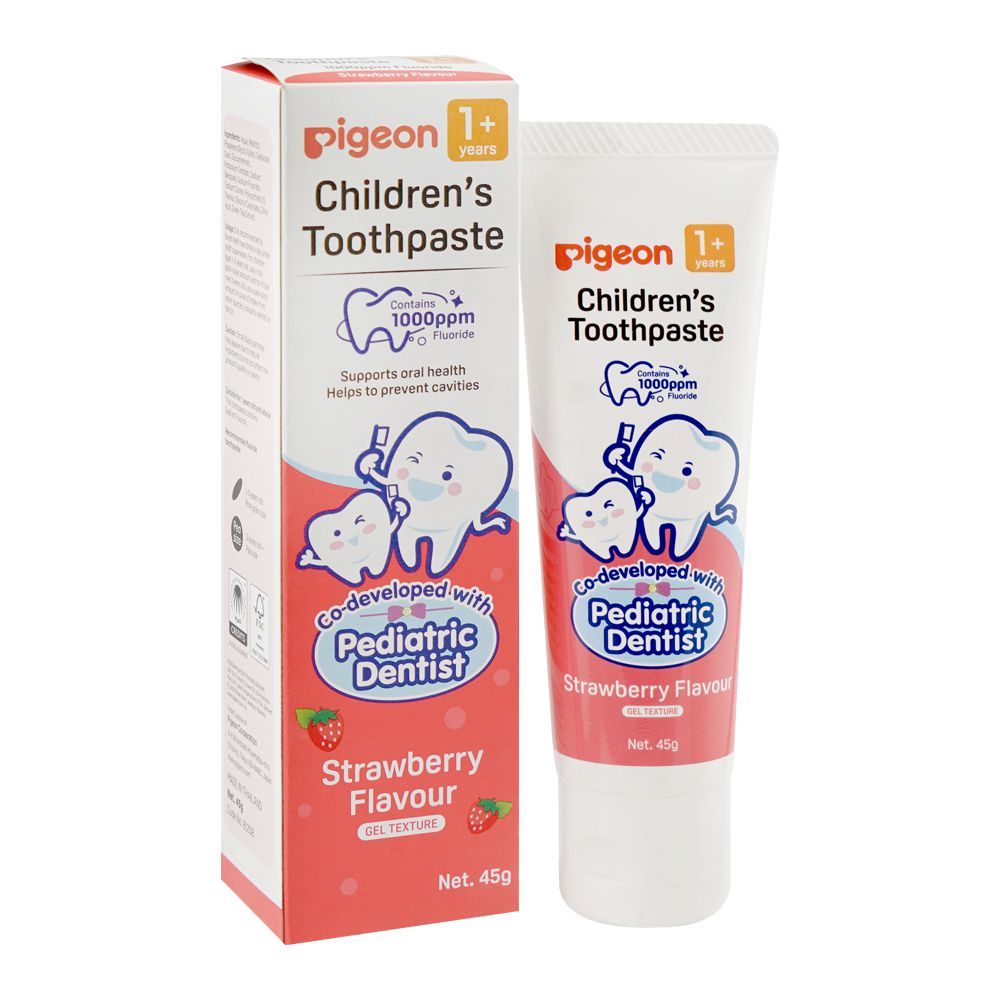Pigeon Strawberry Flavour Childern's Toothpaste, For 1 Years+ 45g, H81208 - Main Image