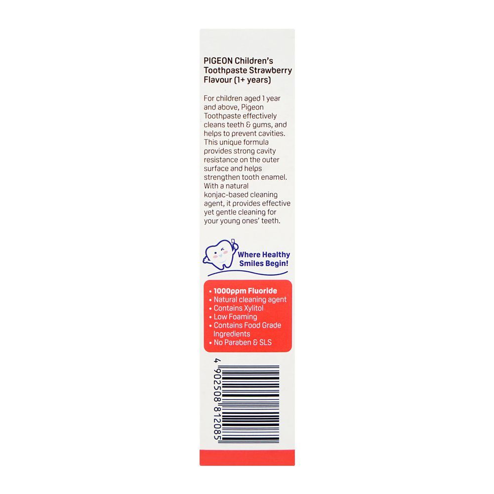 Pigeon Strawberry Flavour Childern's Toothpaste, For 1 Years+ 45g, H81208 - Image 2