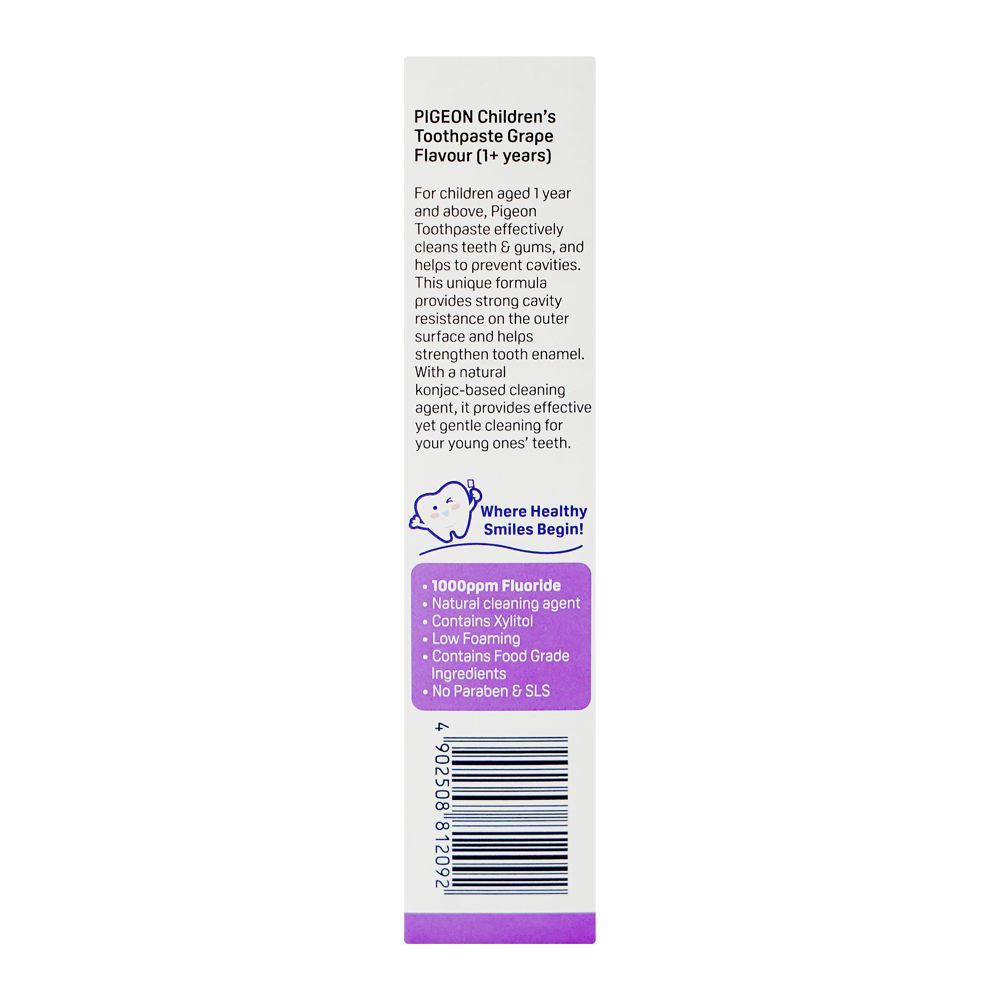 Pigeon Grape Flavour Childern's Toothpaste, 1Years+ 45g, H81209 - Image 2