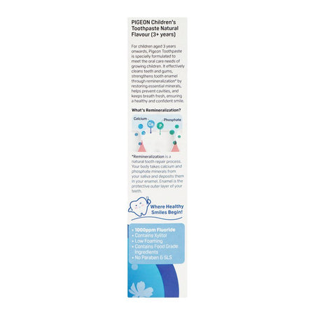 Pigeon Natural Flavour Cavity & Enamel Protection Childern's Toothpaste, For 3Years+ 45g, H81417 - Image 2