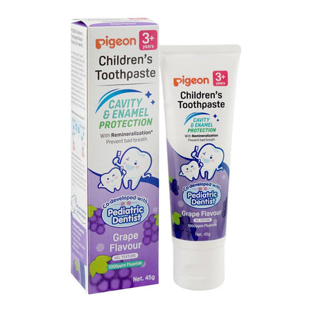 Pigeon Grape Flavour Cavity & Enamel Protection Childern's Toothpaste, For 3 Years+ 45g, H81419 - Main Image