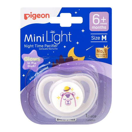 Pigeon Mini Light Night Time Pacifer, BPA/BPS Free, Medium, For 6 Months+ Bear, N81424 - Main Image