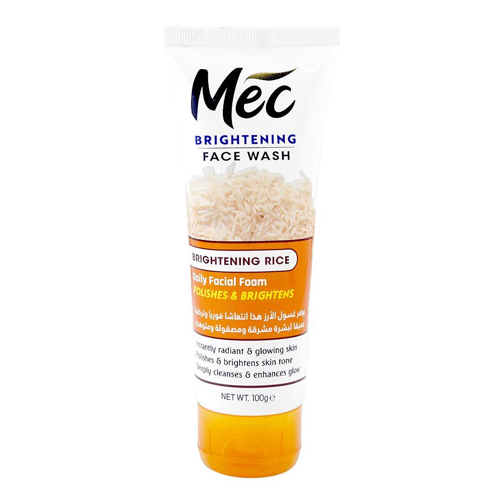 Mec Brightening Rice Daily Facial Foam Brightening Face Wash, Glycerin, Niacinamide, For Skin Brightening, 100g - Main Image