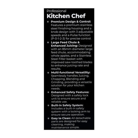 West Point All-In-1 Professional Kitchen Chef, 1000W, 220-240V, WF-1845 - Image 5