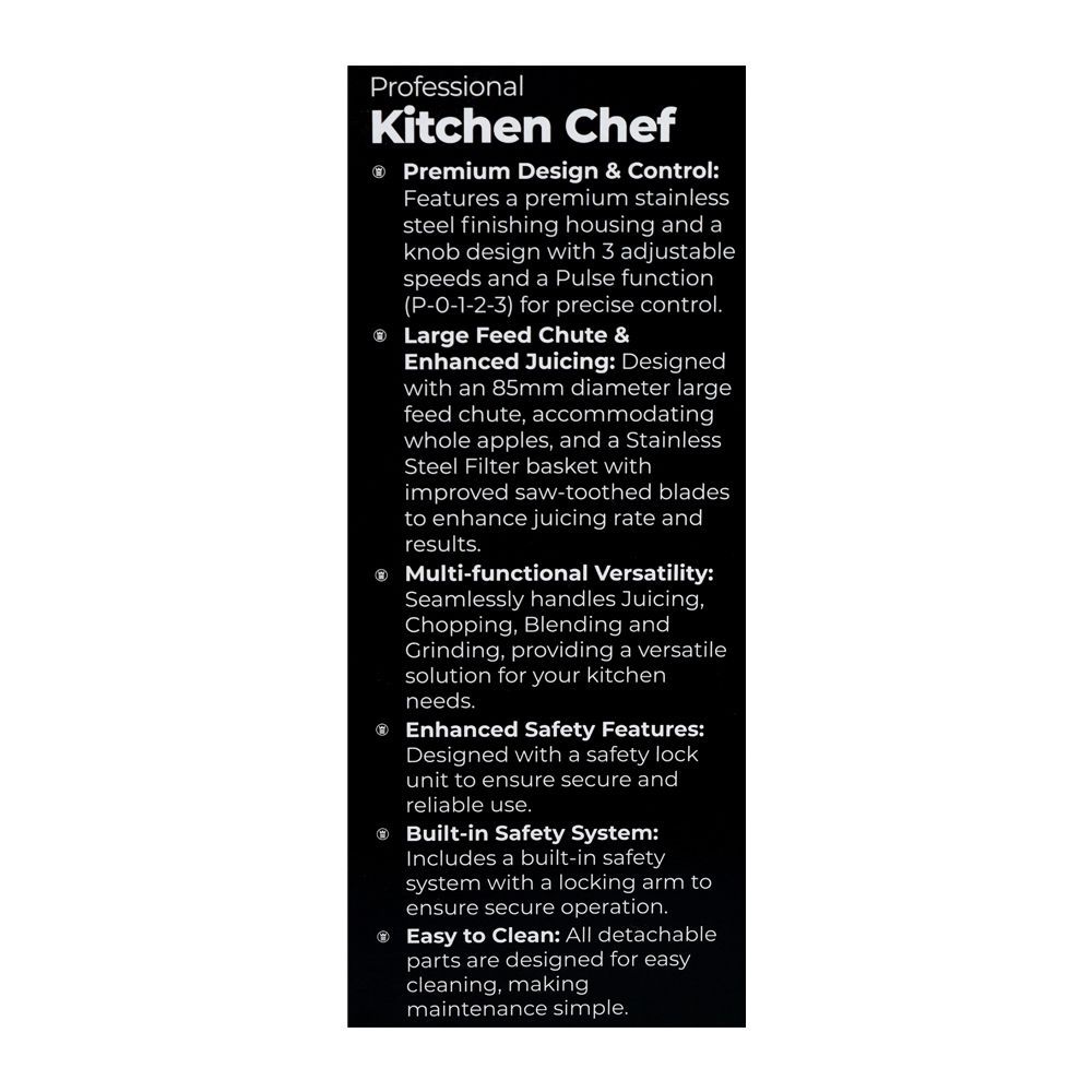 West Point All-In-1 Professional Kitchen Chef, 1000W, 220-240V, WF-1845 - Image 5