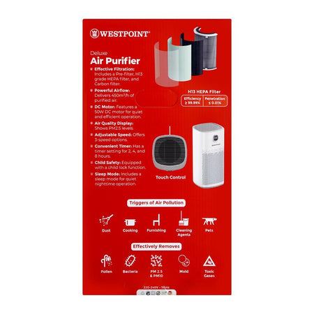 West Point Deluxe Air Purifier, 220-240V, WF-1102 - Image 3
