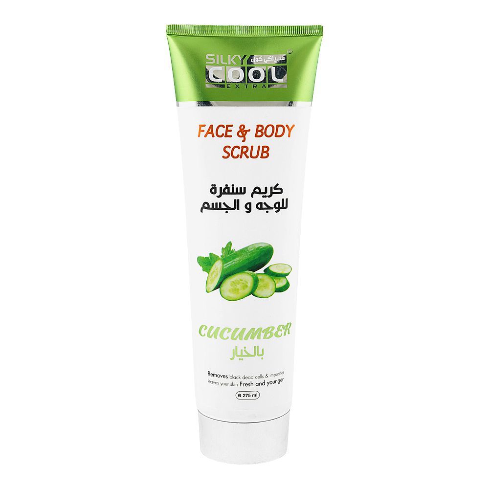 Silky Cool Extra Cucumber Face & Body Scrub, Glycerin, For Fresh & Younger Skin, 275ml - Main Image