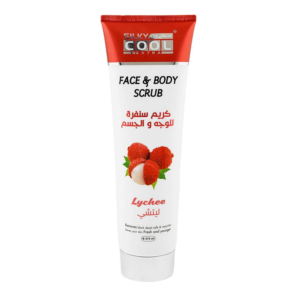 Silky Cool Extra Lychee Face & Body Scrub, Glycerin, For Fresh & Younger Skin, 275ml - Main Image